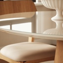 Mona Lacquered Glass Round Dining Table
