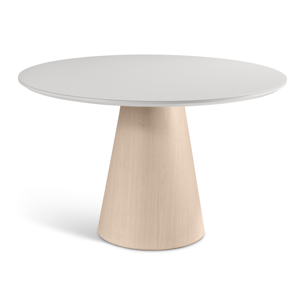 Mona Lacquered Glass Round Dining Table