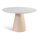 Mona Lacquered Glass Round Dining Table