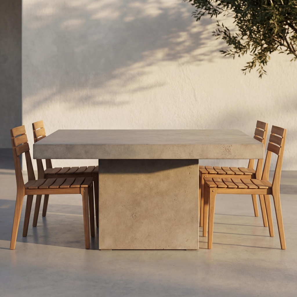 Una 59" Square Table - Dining Height