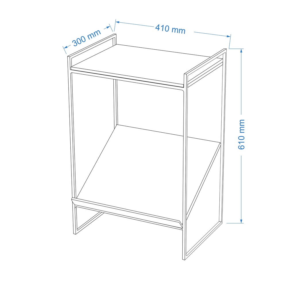 Noemi Cast Aluminum Magazine End Table