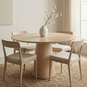 Mona Wood Round Dining Table