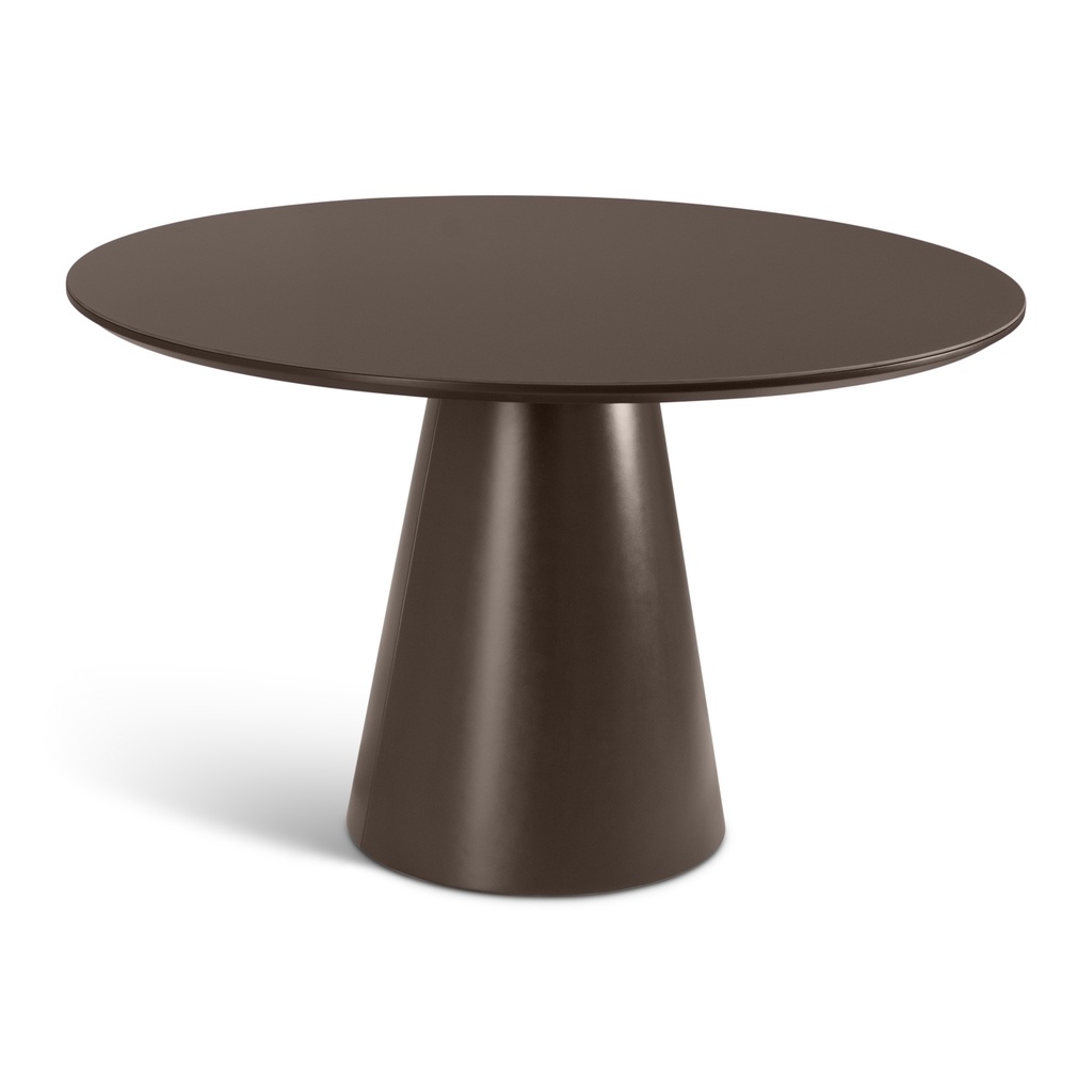 Mona Lacquered Glass Round Dining Table