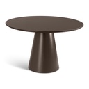 Mona Lacquered Glass Round Dining Table