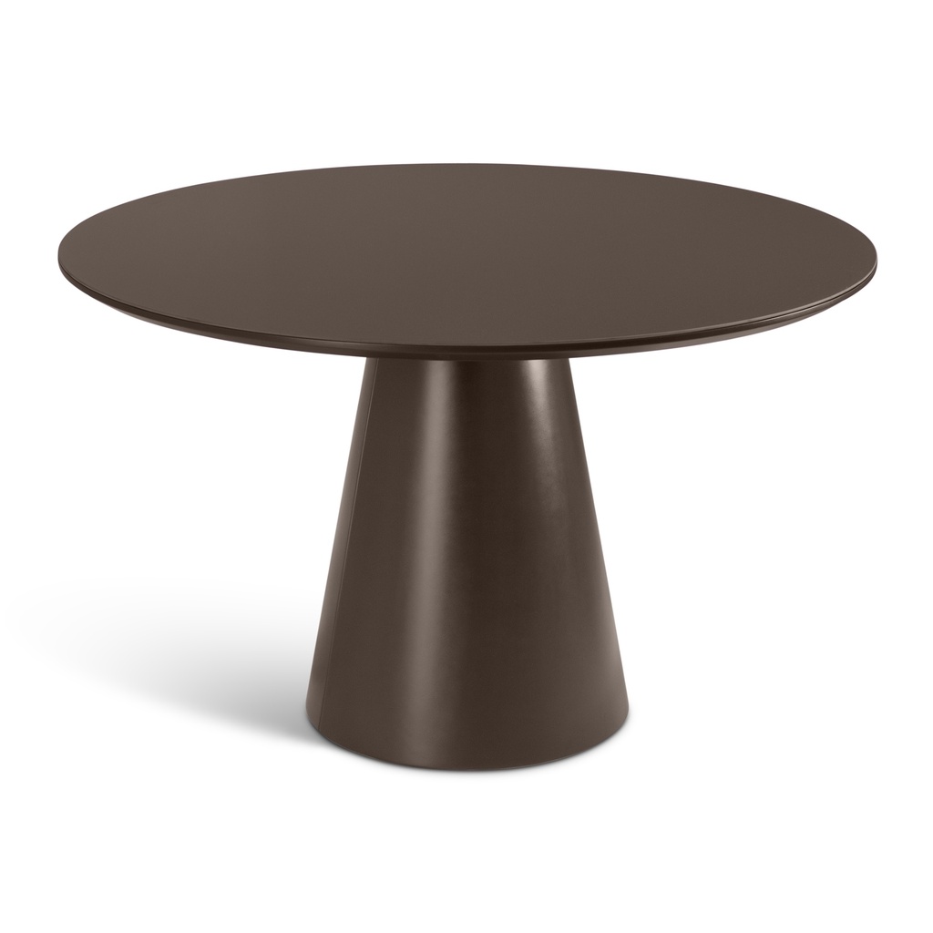 Mona Lacquered Glass Round Dining Table