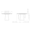 Mona Lacquered Glass Round Dining Table
