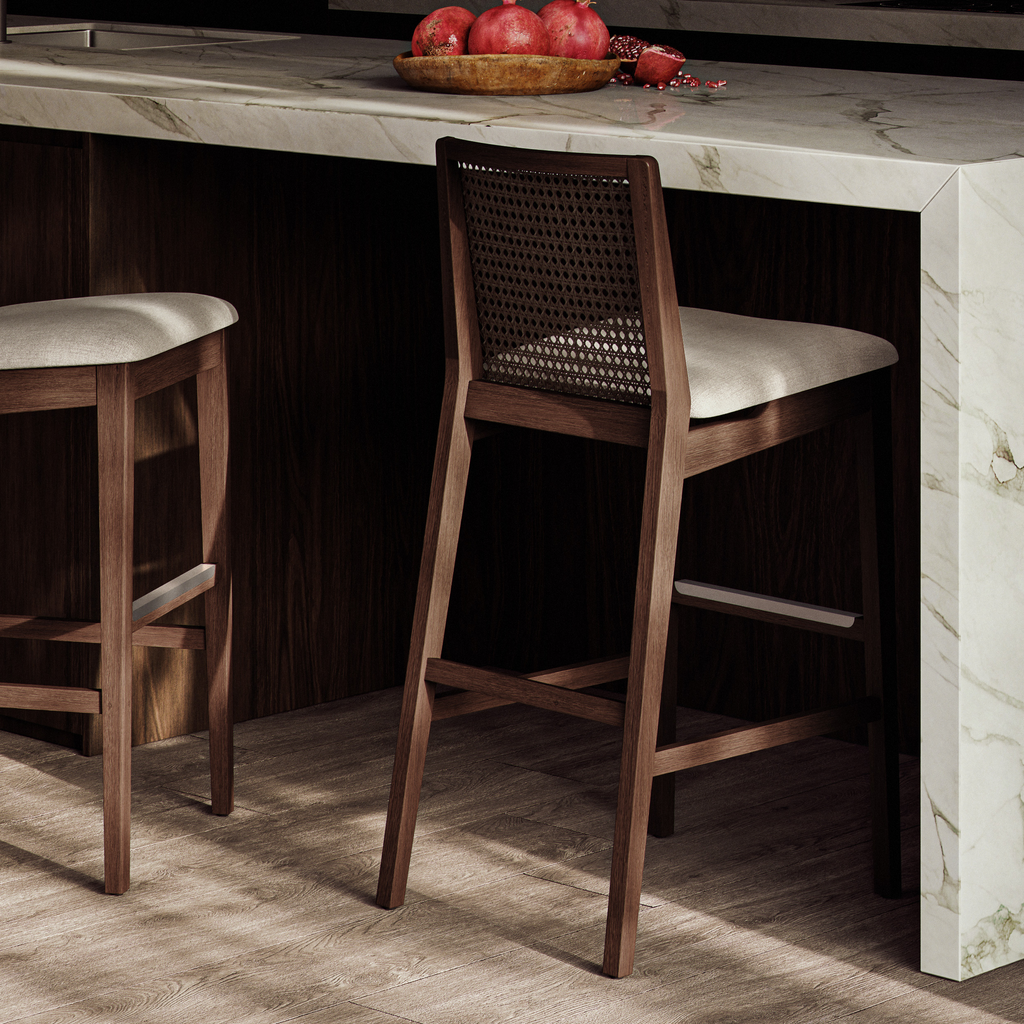 Nardia Cane Counter Stool