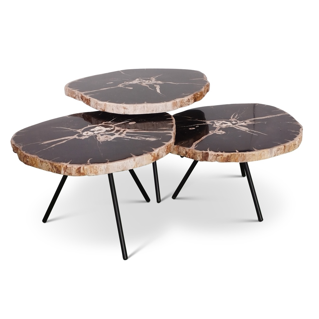 Jeno Nesting Coffee Table (set of 3) - Natural Dark