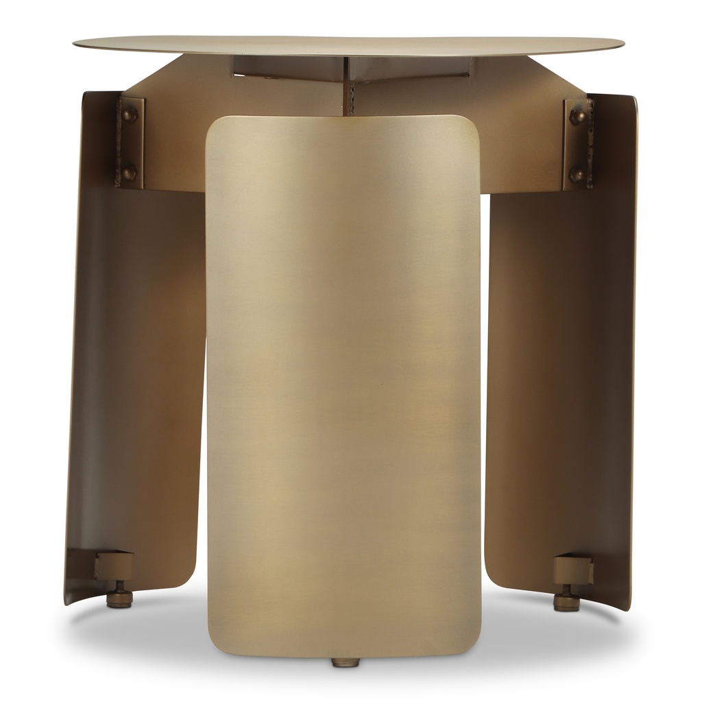 [ISN-F085B-IB] Senshi Industrial End Table (Industrial Brass)
