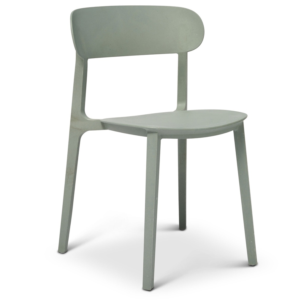 [CDH-SPN-SC-WP43-4CT] Spencer Eco-Friendly Outdoor Stacking Chair (Set of 4) (WP43 - Moss Grey)