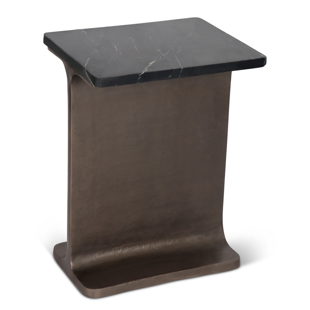 [IMH-11795-01] Zuma I Beam Side Table (Fantasy Black/Bronze)