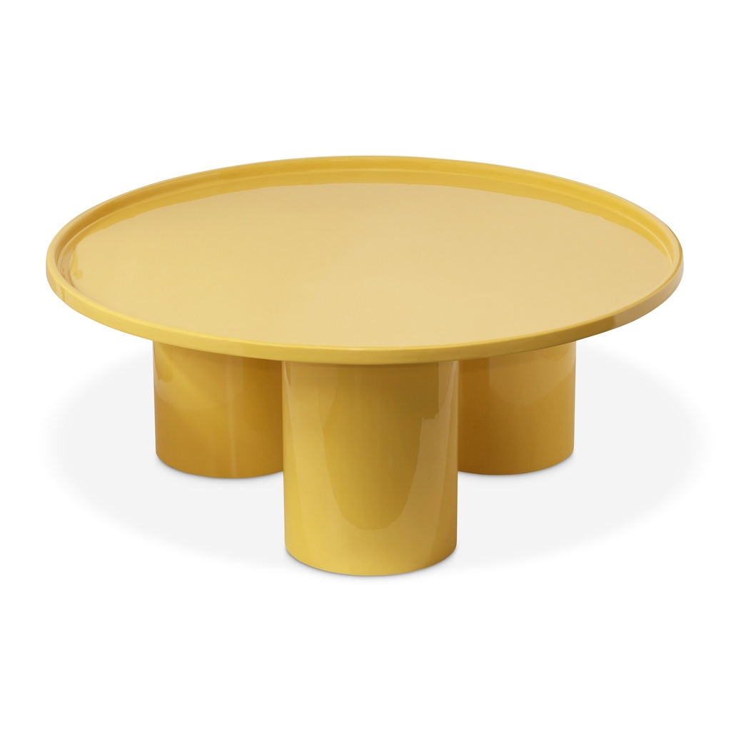 [ISN-F075A-YLW] Sofia Enamel Coffee Table (Yellow Ochre)