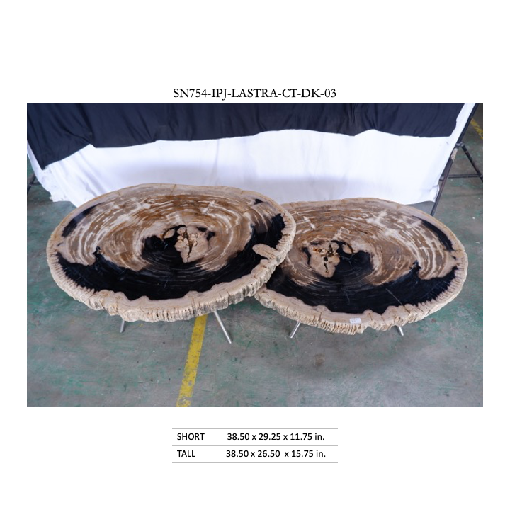 Lastra Coffee Table - Natural Dark (Set of 2)