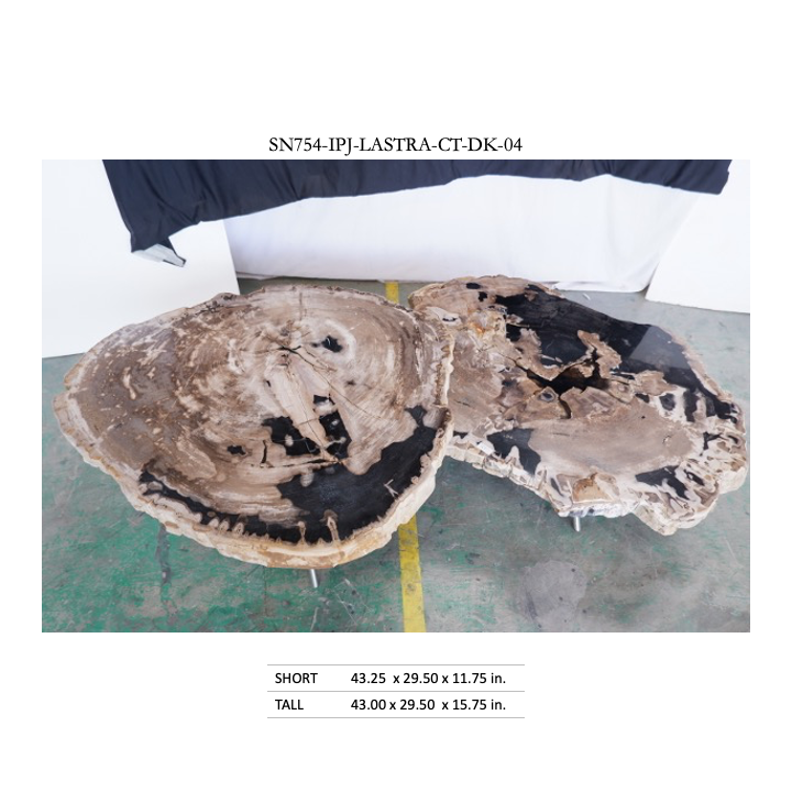 Lastra Coffee Table - Natural Dark (Set of 2)