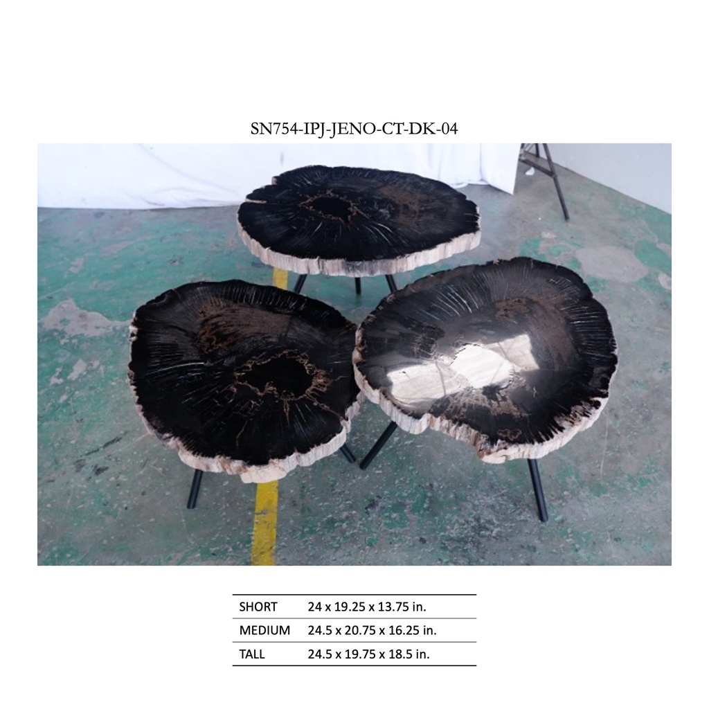 Jeno Nesting Coffee Table (set of 3) - Natural Dark