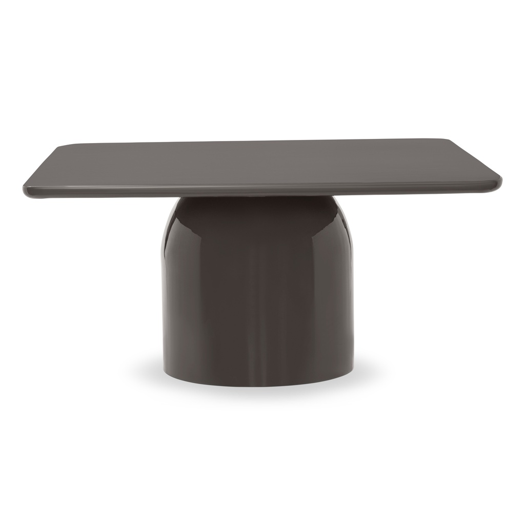 [ISN-ALESSIA-CT-14DU] Alessia Enamel Coffee Table (14.25"h) (Deep Umber Brown)