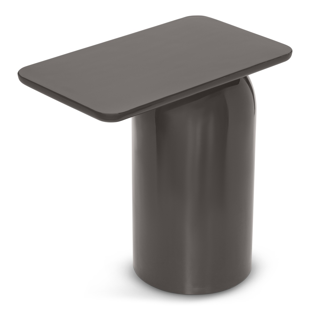 [ISN-ALESSIA-ET-DU] Alessia Enamel End Table (Deep Umber Brown)