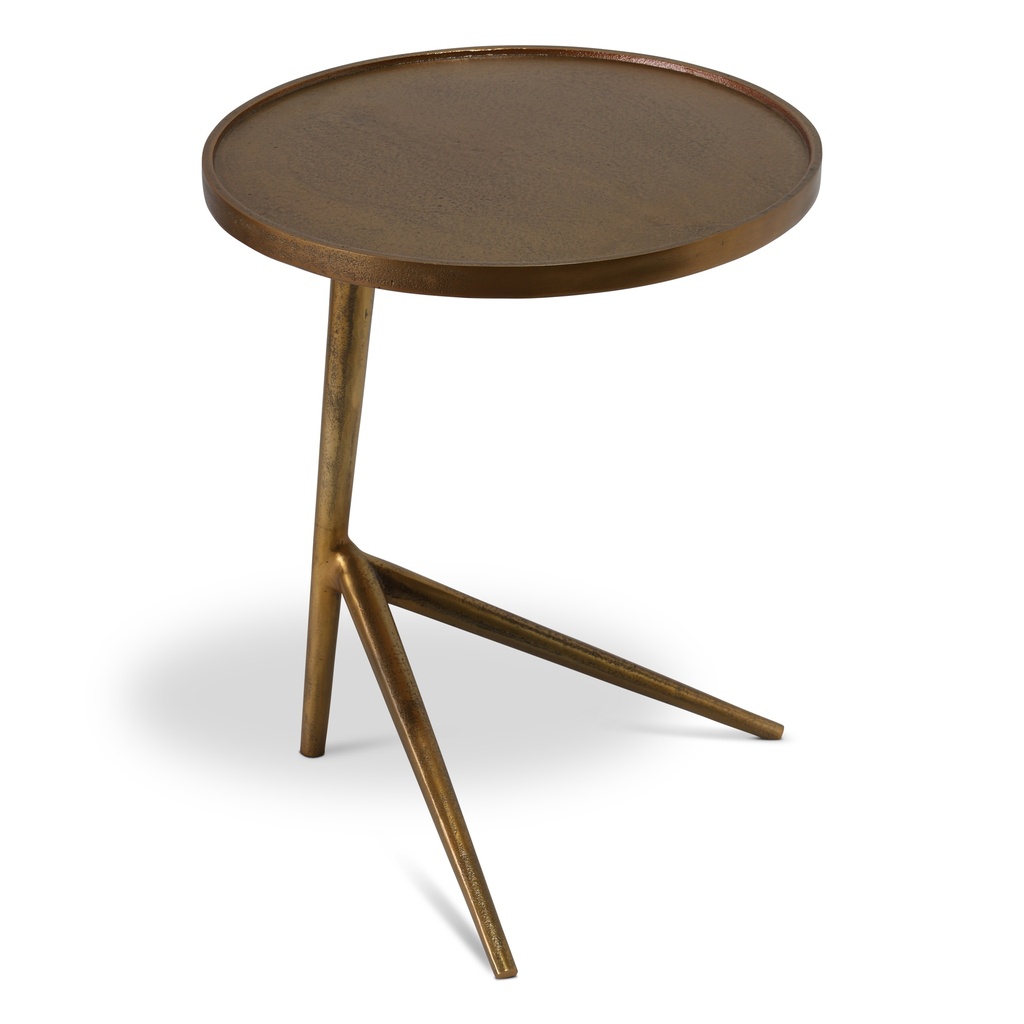 [IJ-LEO-ET-21AB] Leo End Table (Antique Brass, 20.5"H)