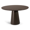 Mona Lacquered Glass Round Dining Table
