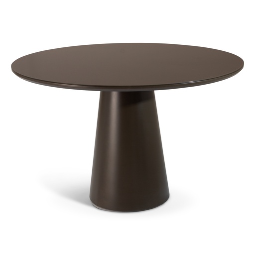 Mona Lacquered Glass Round Dining Table