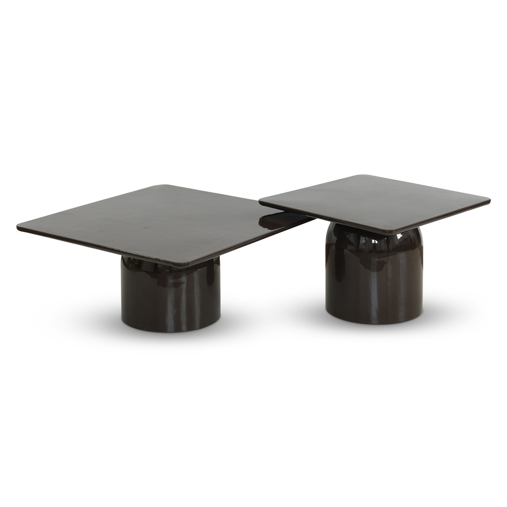 [ISN-ALESSIA-CT-17DU14DU] Alessia Nesting Coffee Tables (set of 2) (Deep Umber Brown, Deep Umber Brown)