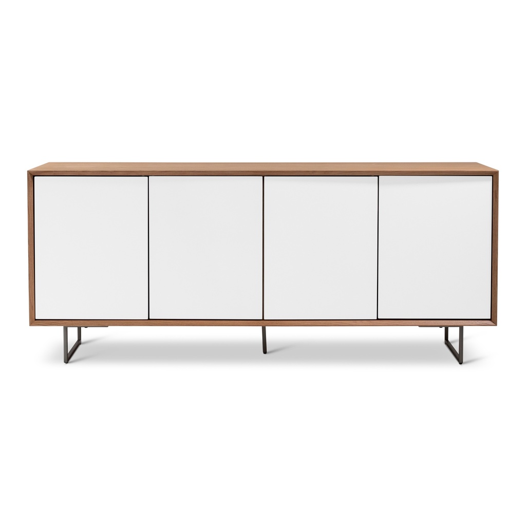 [BSM-235196-34] Quadrum Lacquered & Wood Buffet (Branco, Damasco)