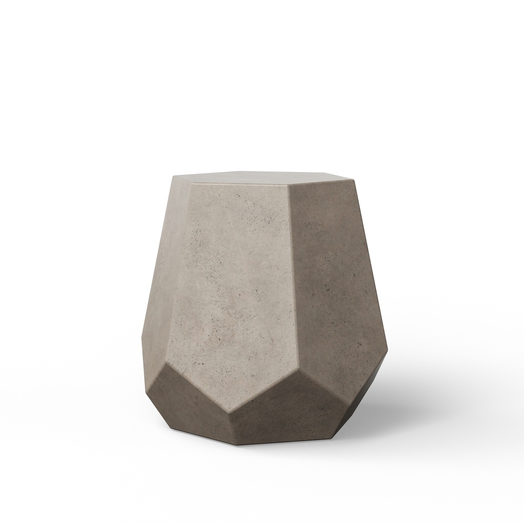 [VGS-FACET-STOOL] Faceted Stool (Dark Grey)