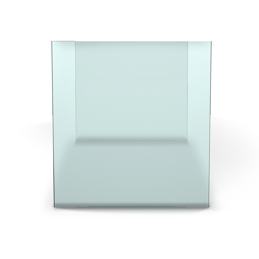 [IL-SDT-B-CGL] Clear Glass Slab Table Base - Dining Height (Set of 2)