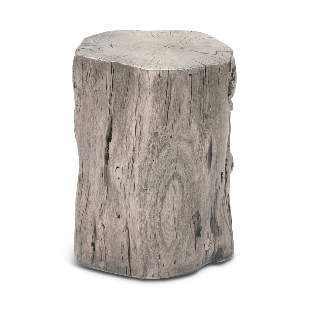 [IL-STUMP-GY] Solid Wood Stump (Sandblasted Grey)