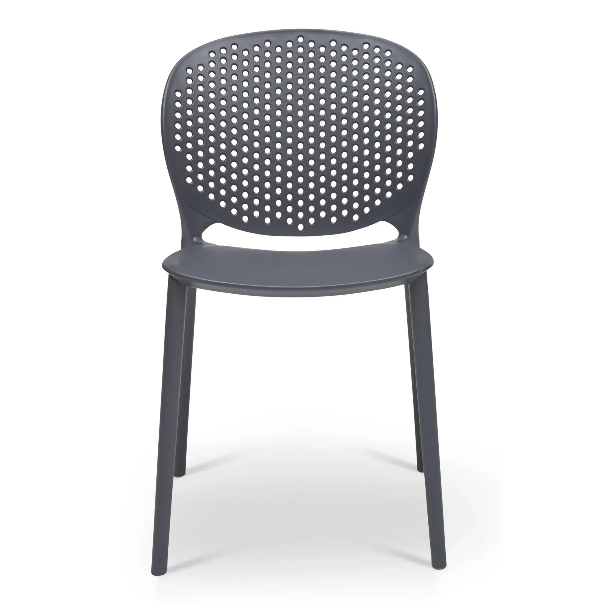 [CDH-BLY-SC-BKG-4CT] Bailey Outdoor Stacking Chair (set of 4) (Black Grey)